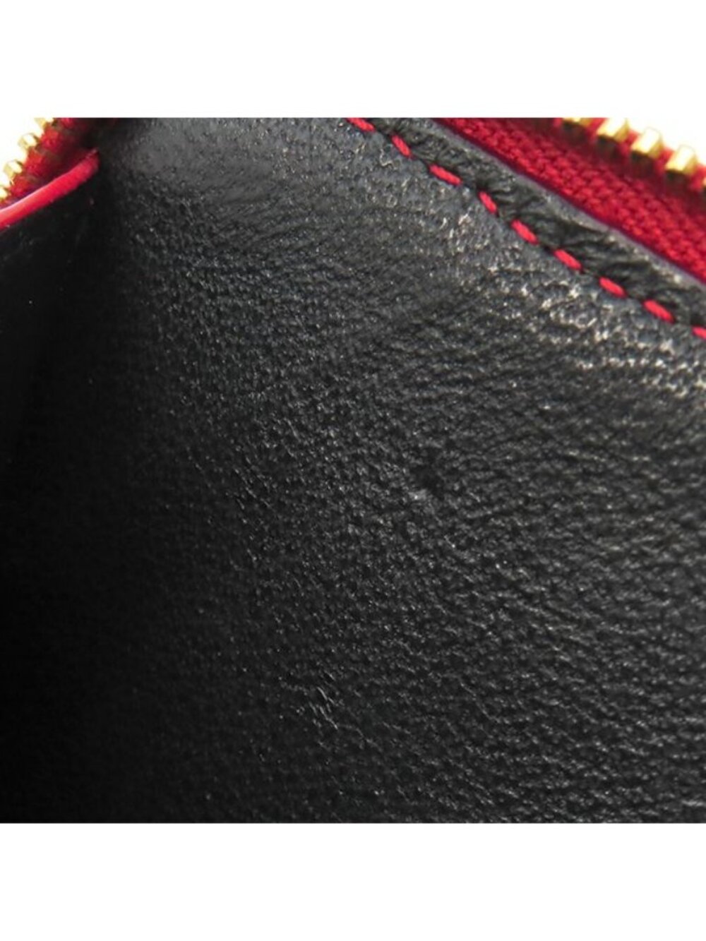 Saint Laurent Bifold Wallet Cassandra Stitch Compact Zip Leather Red Gold - Picture 11 of 13